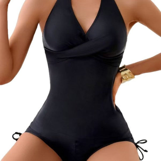 Damen hochmodernes Tankini-Set mit Wickeloberteil und stylischen Badeshorts