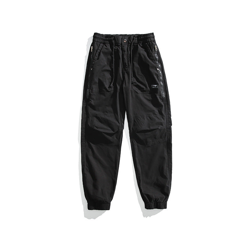 Herren Taktische Utility-Cargohose im Joggerstil mit verstärkten Kniepaneelen, Reißverschlusstaschen und elastischem Bund Nord Taschen