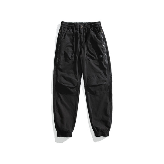 Herren Taktische Utility-Cargohose im Joggerstil mit verstärkten Kniepaneelen, Reißverschlusstaschen und elastischem Bund Nord Taschen