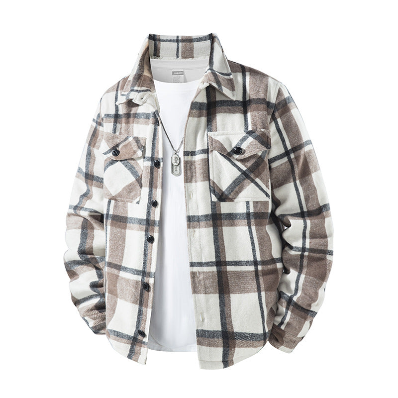 Herren Karierte Flanelljacke mit praktischen Taschen Nord Taschen