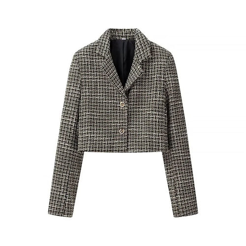 Damen Kurzblazer aus Bouclé‑Tweed mit kastiger Cropped‑Silhouette Nord Taschen