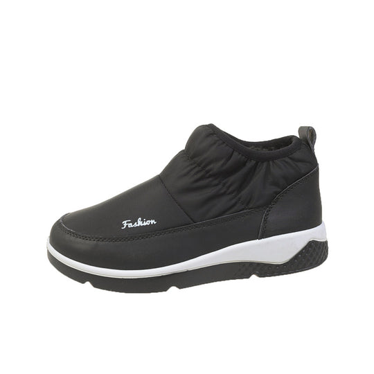 Damen Wattierte Slip-On Sneakers mit glänzendem Lackfinish und keilförmiger Komfortsohle Nord Taschen