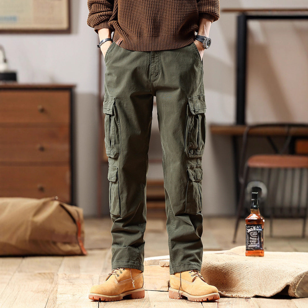 Herren Robuste Cargohose aus Baumwoll-Twill mit Mehrfachtaschen Nord Taschen