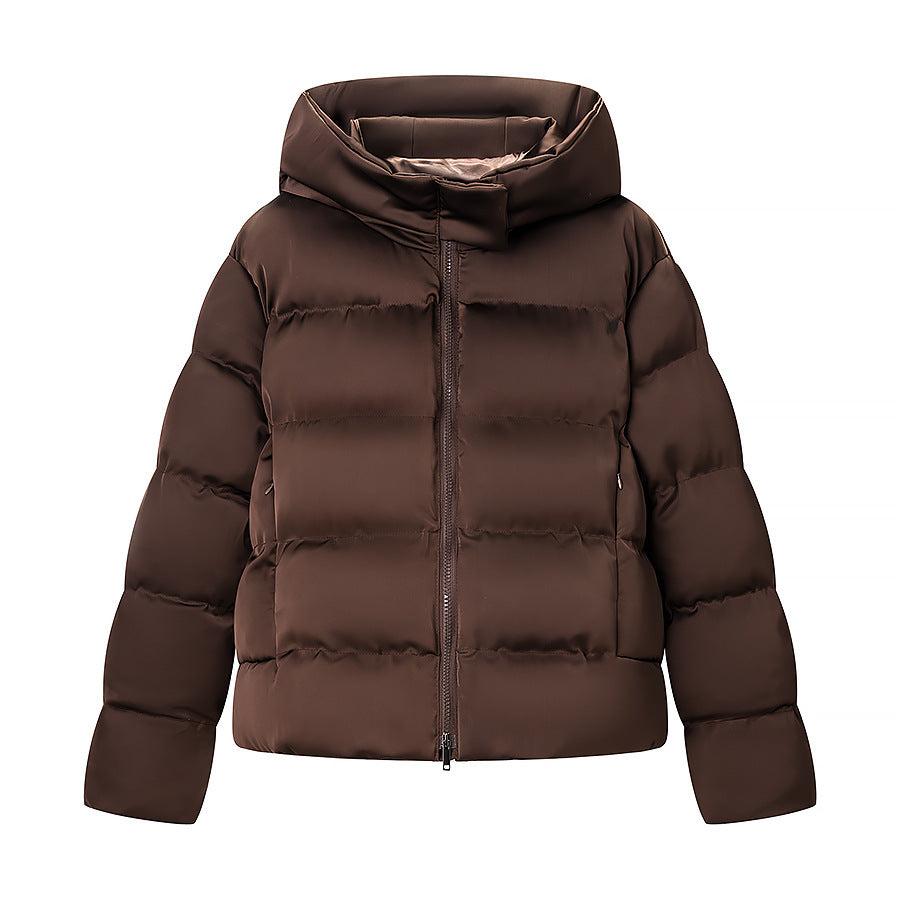 Damen Oversize hochbauschige Steppjacke mit teilbarem Reißverschluss und Kängurutaschen Nord Taschen