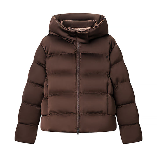Damen Oversize hochbauschige Steppjacke mit teilbarem Reißverschluss und Kängurutaschen Nord Taschen