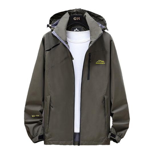 Damen Leichte Wasserabweisende Outdoorjacke mit Kapuze, Brustreißverschluss und verstellbaren Bündchen Nord Taschen