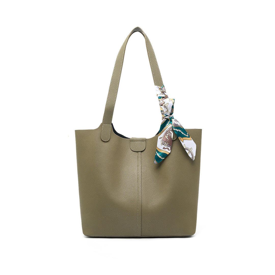 Damen modische Tote-Tasche mit abnehmbarem Schleifen-Accessoire Nord Taschen