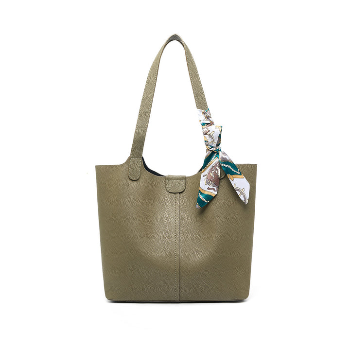 Damen modische Tote-Tasche mit abnehmbarem Schleifen-Accessoire Nord Taschen