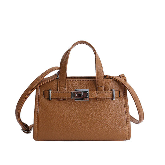 Damen elegante Handtasche mit strukturiertem Kunstleder und geräumigem Innenfach Nord Taschen