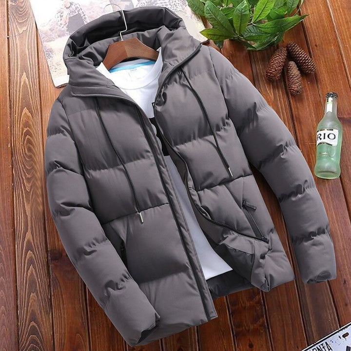 Herren wattierte Kapuzen-Winterjacke mit wasserabweisender Außenhülle und gesteppter Isolierung Nord Taschen