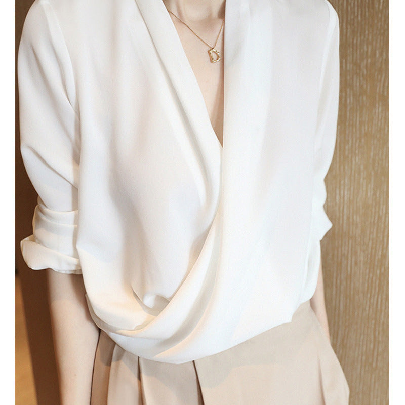 Damen Elegante Wickelbluse Nord Taschen