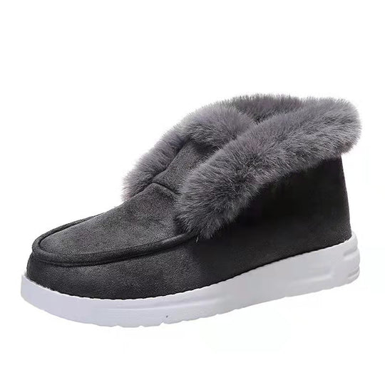 Damen Gefütterte Stiefeletten mit Kunstfellkragen und komfortabler Profilsohle Nord Taschen