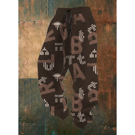 Damen Bequeme Freizeithose mit kreativem Druck Nord Taschen