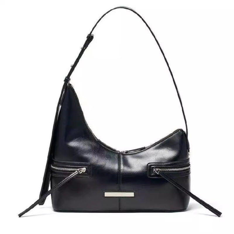 Damen Hobo-Tasche mit luxuriösem Glanz und praktischen Reißverschlussfächern Nord Taschen