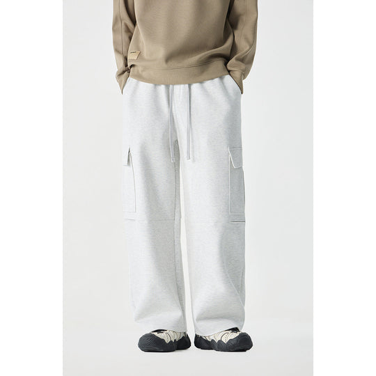 Damen Weite Cargo-Jogginghose aus French Terry mit Gummibund und aufgesetzten Klappentaschen Nord Taschen