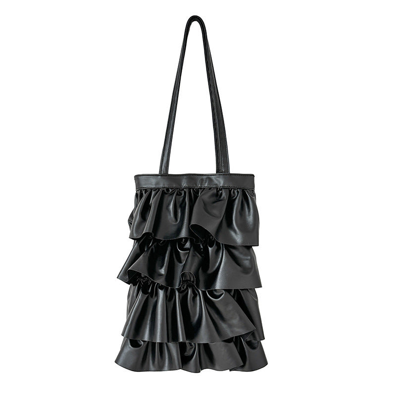 Damen Tragetasche mit voluminösem Rüschendesign Nord Taschen