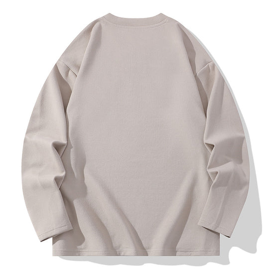 Herren Oversize-Langarmshirt aus strukturierter Baumwollmischung mit Brusttaschen-Detail Nord Taschen
