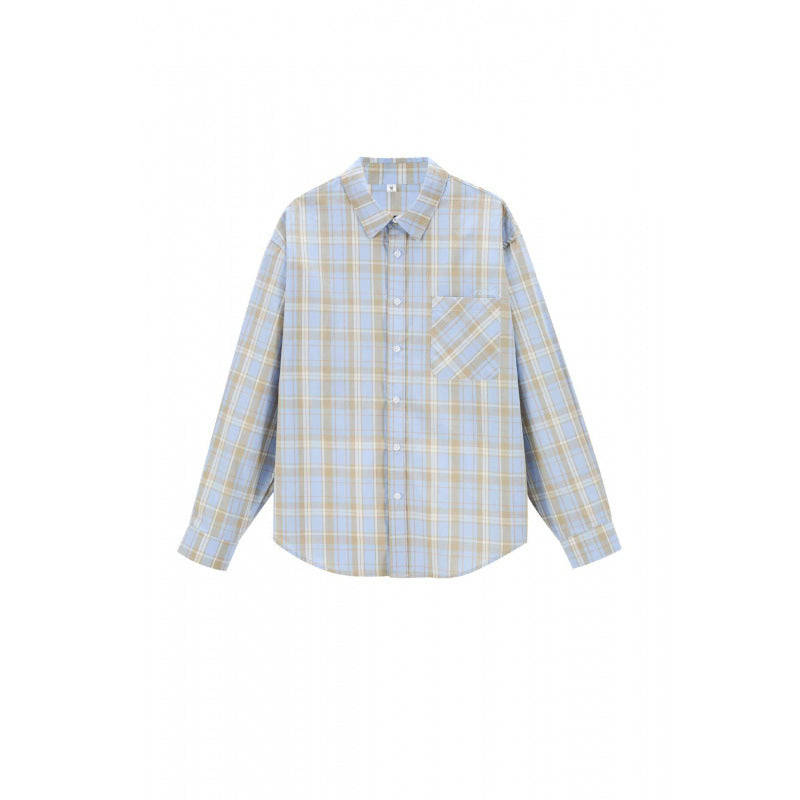 Unisex Boxy-kariertes Overshirt mit Hemdkragen und aufgesetzter Brusttasche Nord Taschen