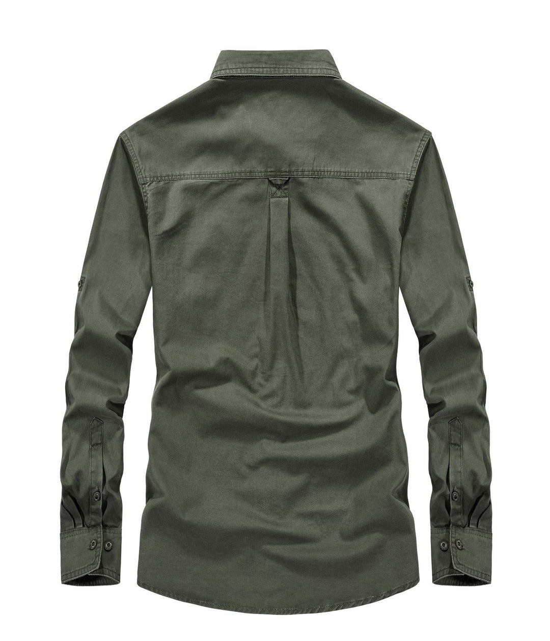 Herren Utility‑Field‑Hemdjacke mit Brustpattentaschen, Rollärmel und robustem Canvas Nord Taschen