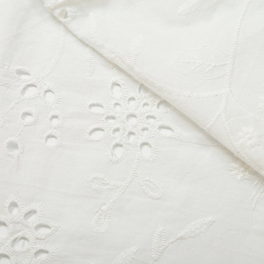 Damen Midirock mit Broderie Anglaise, ausgestellter A-Linie und geschwungenem Saum Nord Taschen