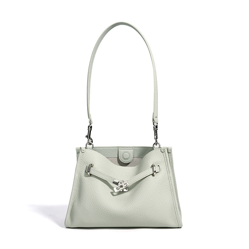 Damen elegante Lederhandtasche mit verstellbarem Schulterriemen Nord Taschen