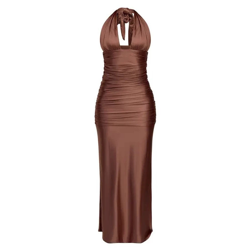 Damen Elegantes Wickelkleid mit tiefem V-Ausschnitt und figurformender Raffung Nord Taschen