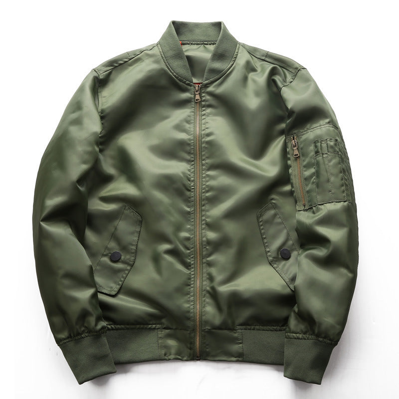 Herren  klassische Bomberjacke aus wasserabweisendem Nylon mit gerippten Bündchen und Ärmeltasche Nord Taschen