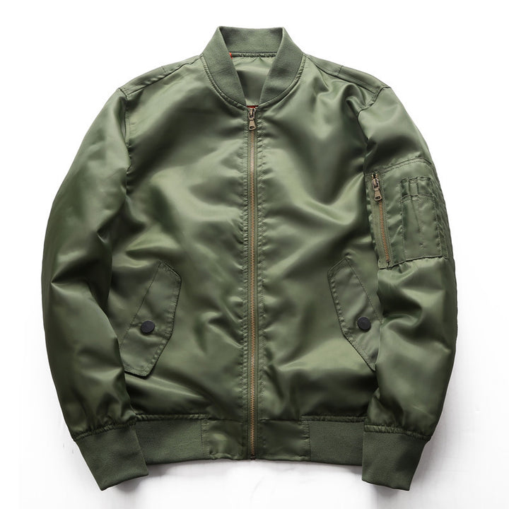 Herren  klassische Bomberjacke aus wasserabweisendem Nylon mit gerippten Bündchen und Ärmeltasche Nord Taschen
