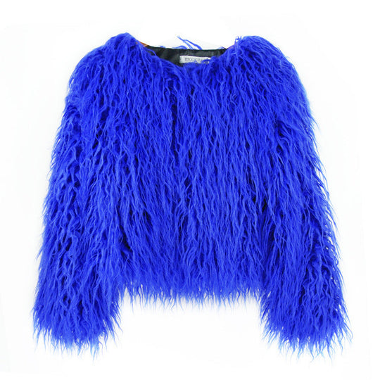 Damen statement Fleece-Jacke mit voluminösem Look