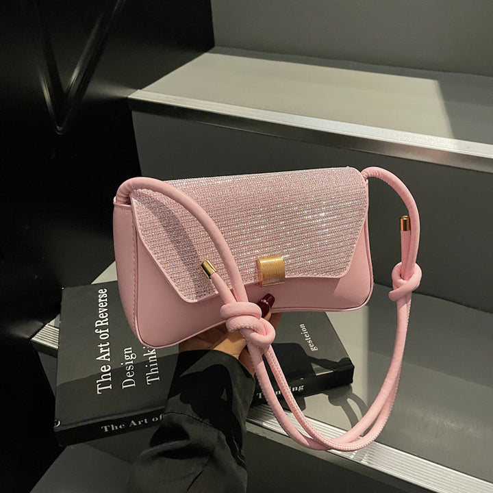 Damen Abendhandtasche mit funkelndem Obermaterial und elegantem Knopfverschluss Nord Taschen
