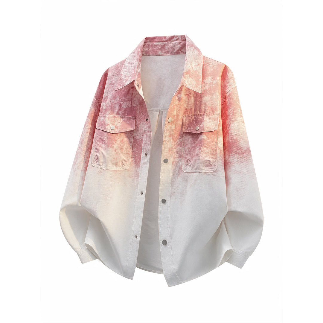 Damen Modische Overshirt-Jacke mit hohem Kragen und aufgesetzten Taschen Nord Taschen