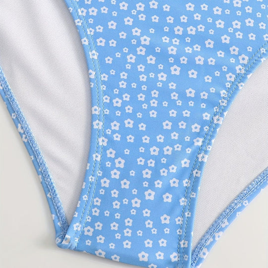 Damen Hochgeschnittener Bikini mit verspieltem Punktedesign