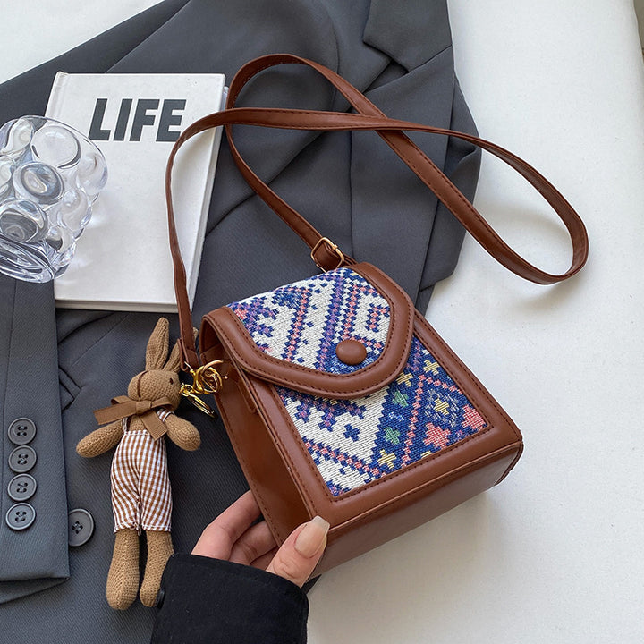 Damen Handtasche mit ethnischem Muster und hochwertigem Leder Nord Taschen