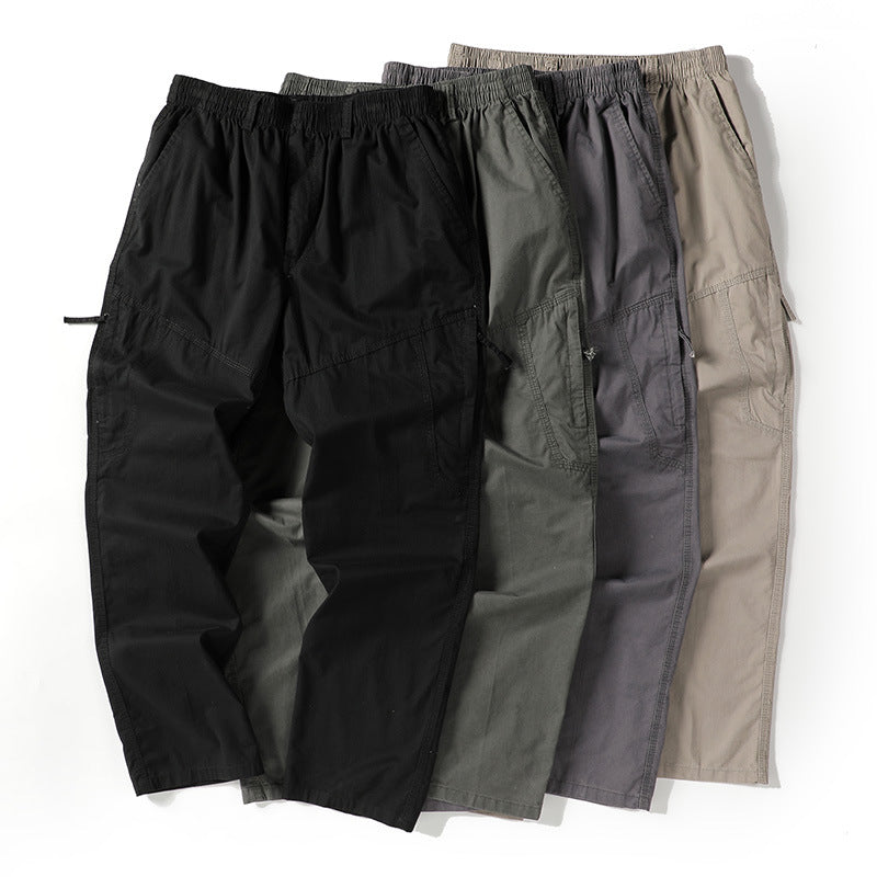 Herren Weite Utility-Cargohose mit geradem Bein, Mehrfachtaschen & lockerer Passform Nord Taschen