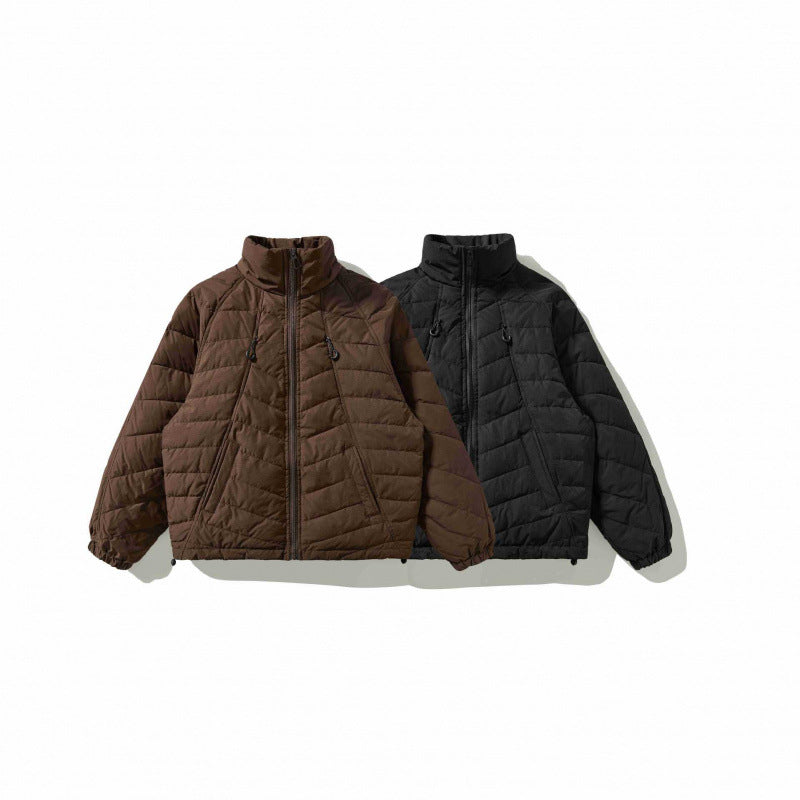 Unisex Gepolsterte Steppjacke mit hohem Kragen, Kordelzugsaum und elastischen Bündchen Nord Taschen