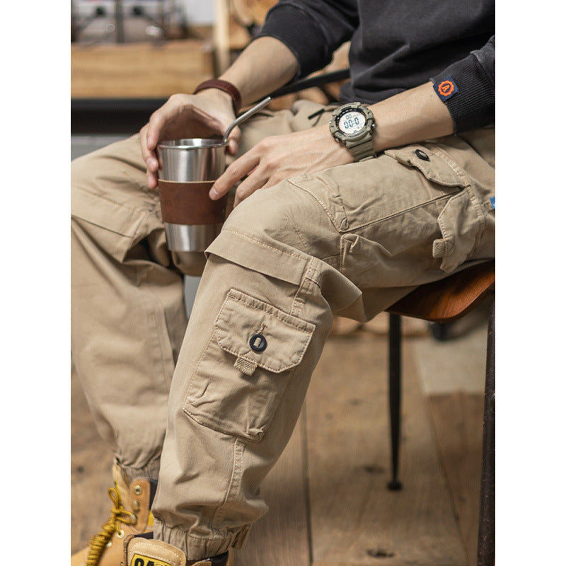 Herren Utility-Cargohose mit Kordelzug, elastischem Saum und Mehrfach-Taschen Nord Taschen
