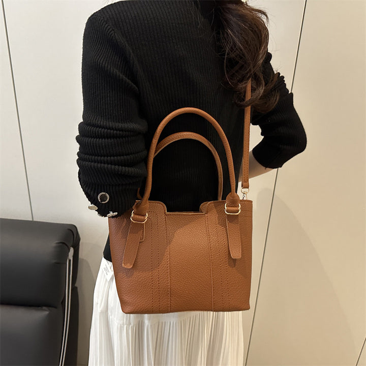 Damen elegante Handtasche mit strukturiertem Kunstleder Nord Taschen