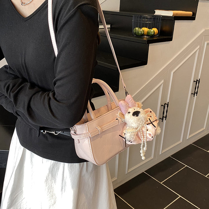 Damen Mini-Tasche mit süßem Tieranhänger und abnehmbarem Schulterriemen Nord Taschen
