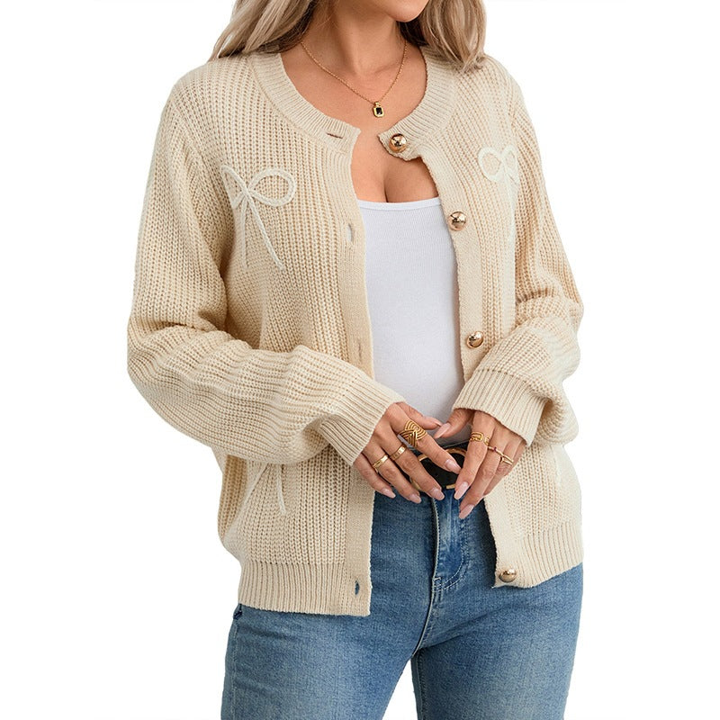 Damen Weicher Strickcardigan mit Knopfdetails Nord Taschen