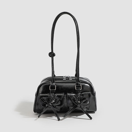 Damen Handtasche mit dekorativen Schleifen und praktischer Innenaufteilung Nord Taschen
