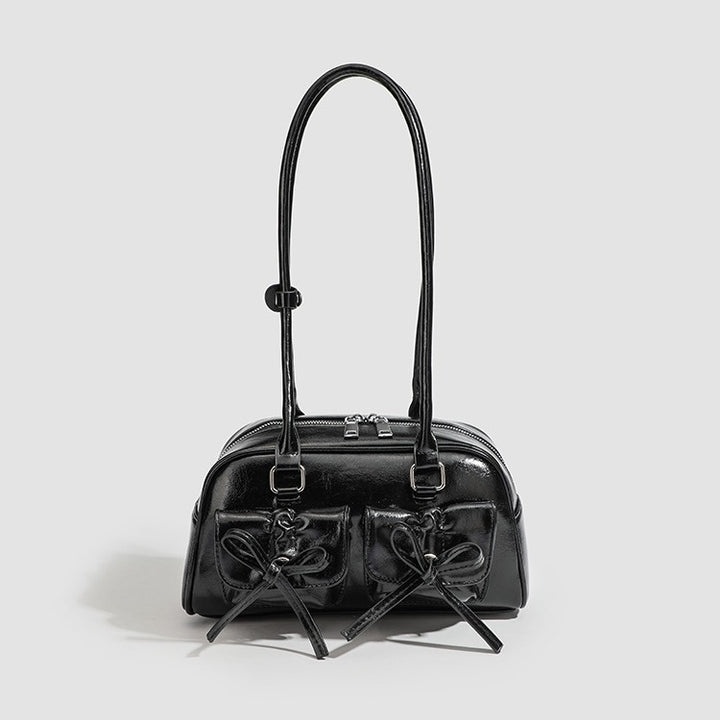 Damen Handtasche mit dekorativen Schleifen und praktischer Innenaufteilung Nord Taschen