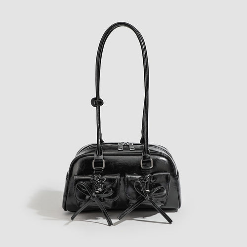 Damen Handtasche mit dekorativen Schleifen und praktischer Innenaufteilung Nord Taschen