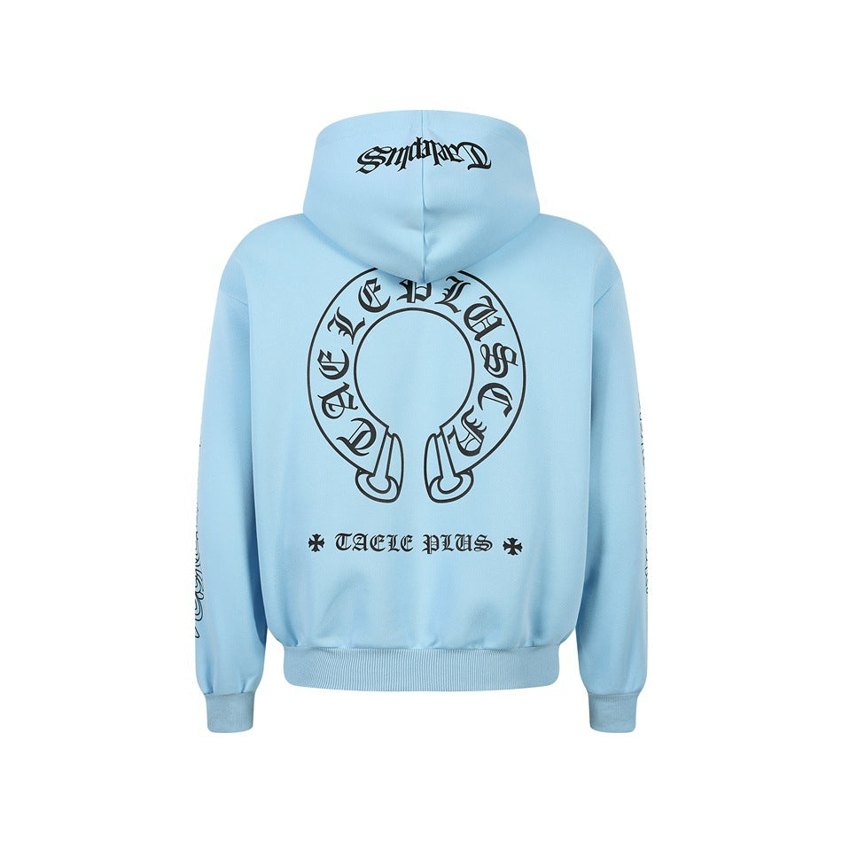 Unisex Kapuzenpullover im Urban‑Gothic‑Print mit geripptem Saum Nord Taschen