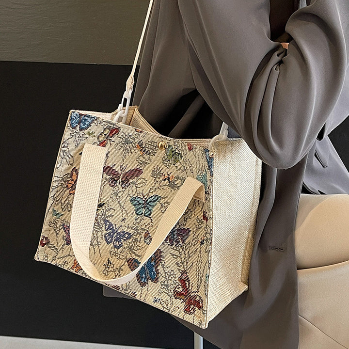 Damen Tasche mit floralem Muster und robusten Tragegriffen Nord Taschen