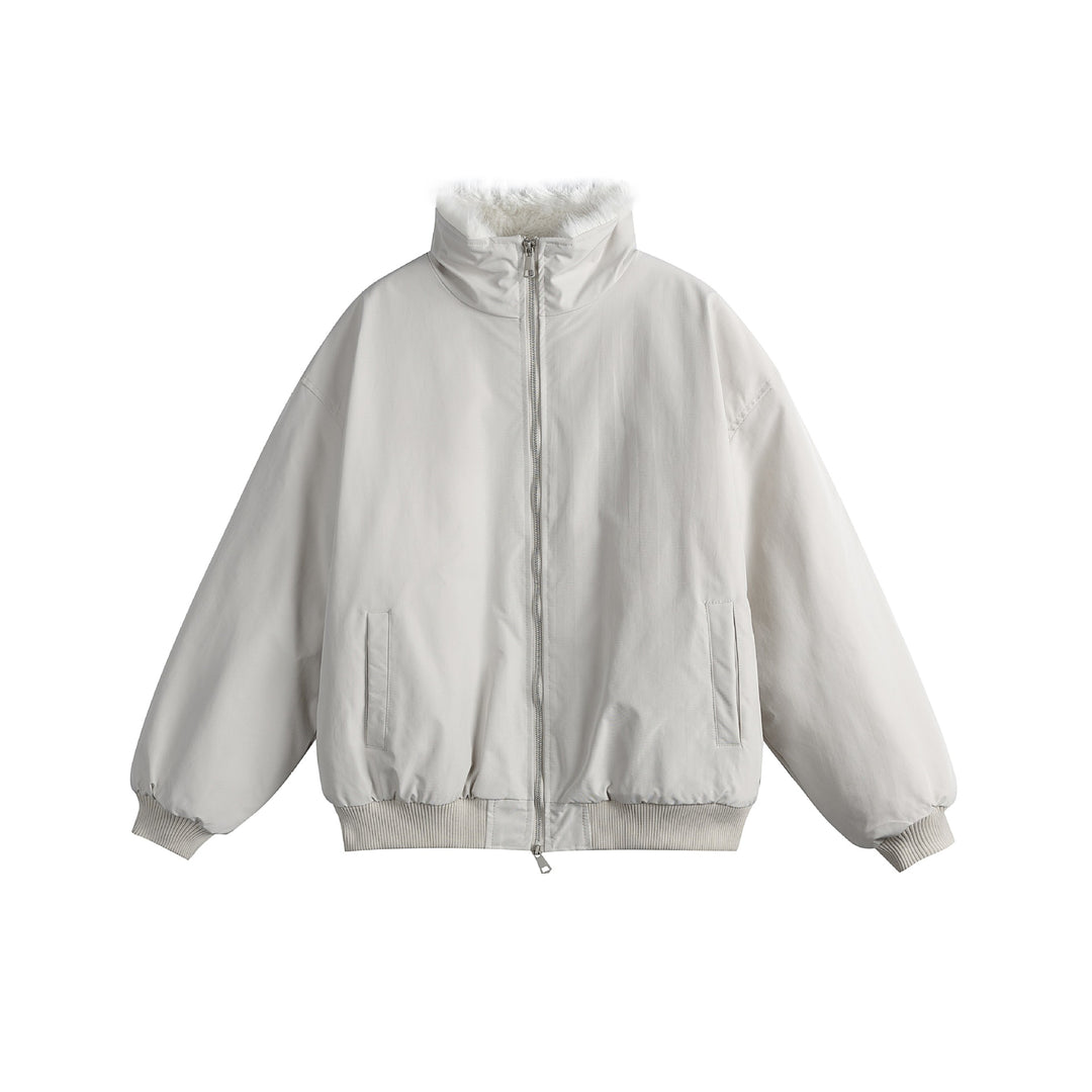 Unisex Boxy-wattierter Blouson mit hohem Stehkragen und Teddyfutter Nord Taschen