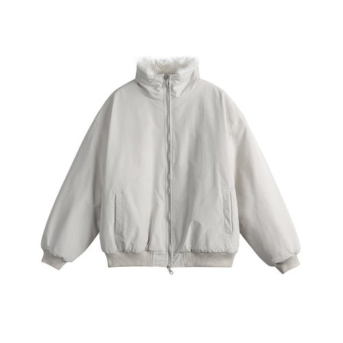 Unisex Boxy-wattierter Blouson mit hohem Stehkragen und Teddyfutter Nord Taschen