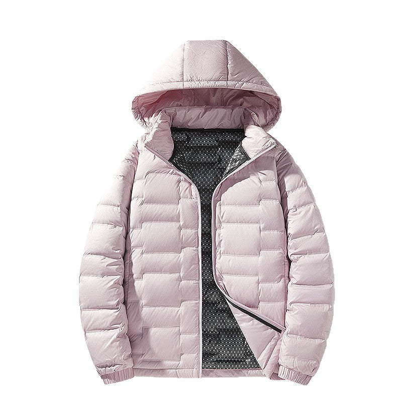 Herren Ultraleichte Steppjacke mit Kapuze und Thermofutter Nord Taschen