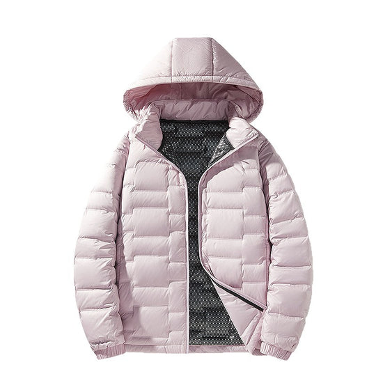 Herren Ultraleichte Steppjacke mit Kapuze und Thermofutter Nord Taschen
