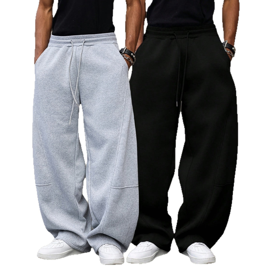 Herren weite Sweatpants im Baggy Cut mit elastischem Bund, Tunnelzug und Eingrifftaschen Nord Taschen