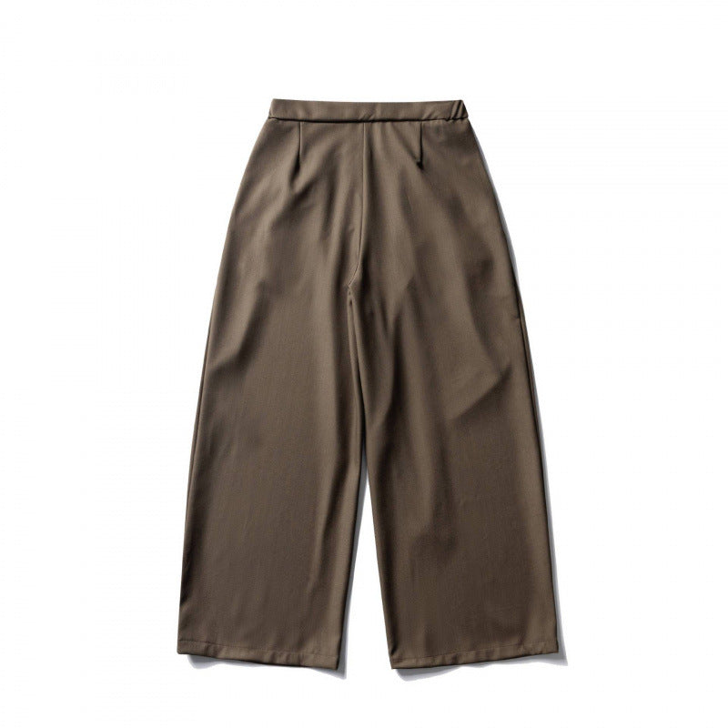Damen Weite Culotte-Hose mit hoher Taille, Bundfalten und Bindegürtel Nord Taschen